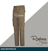 Pantalón Multibolsillo Color Beige