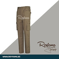 Pantalón Multibolsillo Color Beige