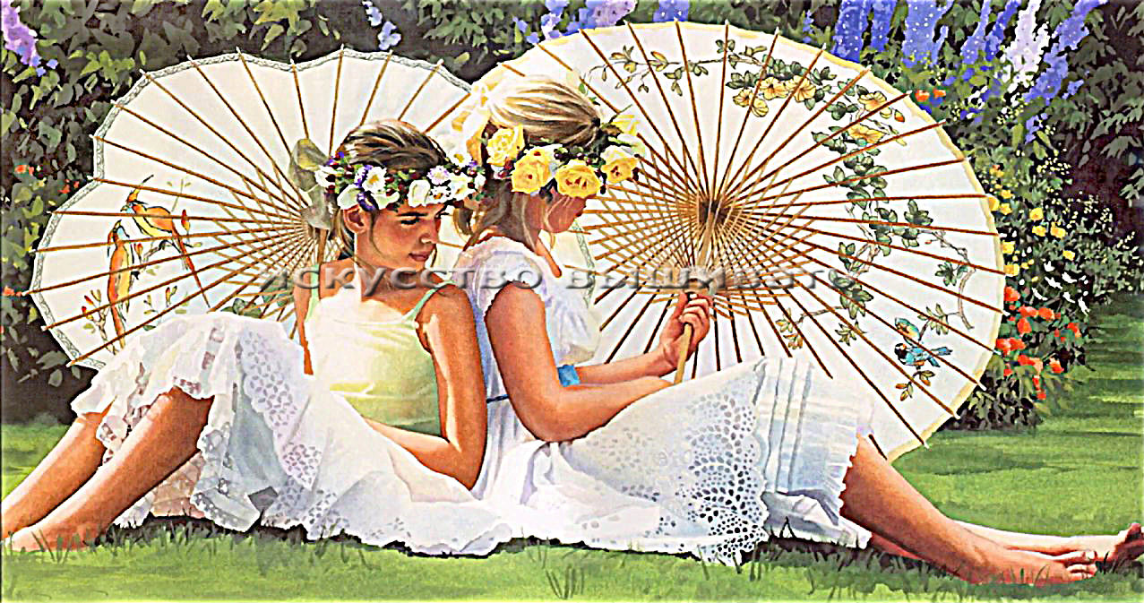 "Подружки под солнцем", по мотивам картины Хайде Прессе