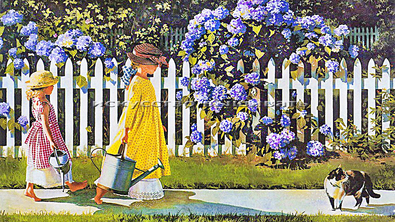 "За водой", по мотивам картины Хайде Прессе