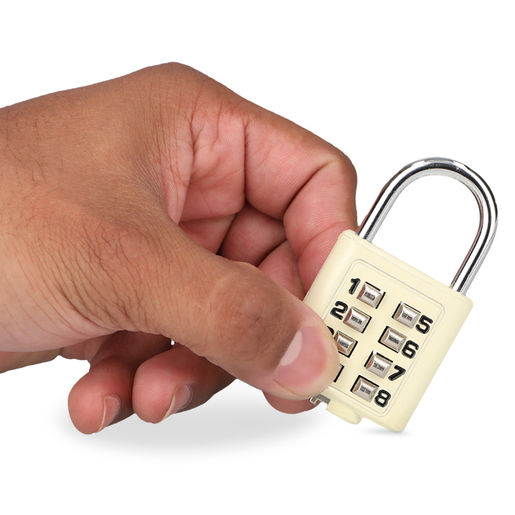 Miniatura: CANDADO DORADO DE COMBINACION DE 8 DIGITOS