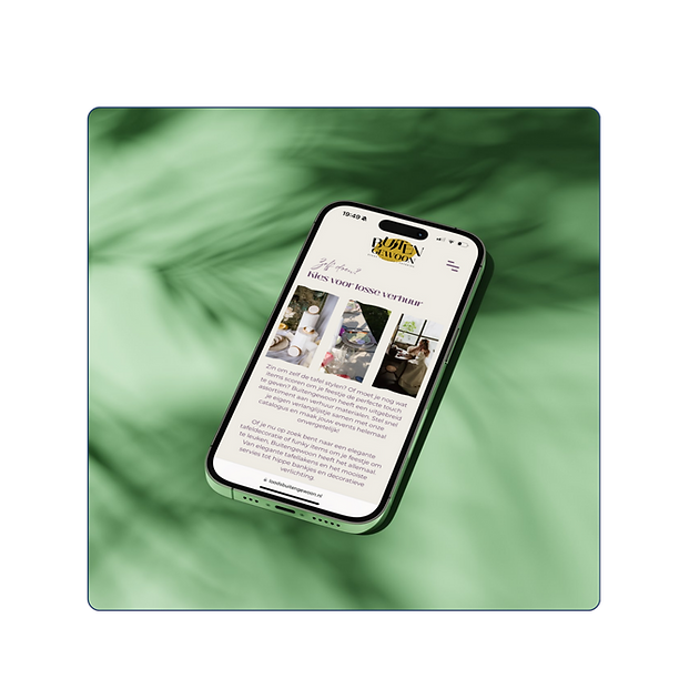 Website ontwerp voor Loods Buitengewoon – elegante en professionele website voor eventstyl