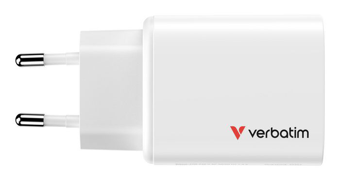 Miniatyrbild: Verbatim Essentials GaN-laddare 65W EU-kontakt Vit