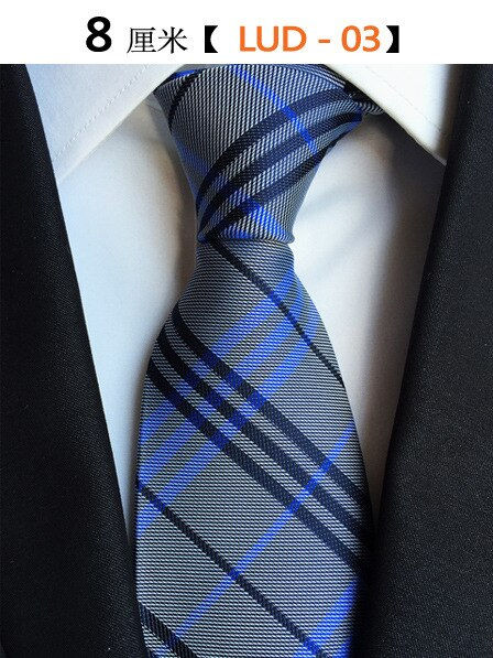 الصورة المصغرة: 68 Colors NEW 8cm Tie for Man 100% Silk Tie Luxury Striped