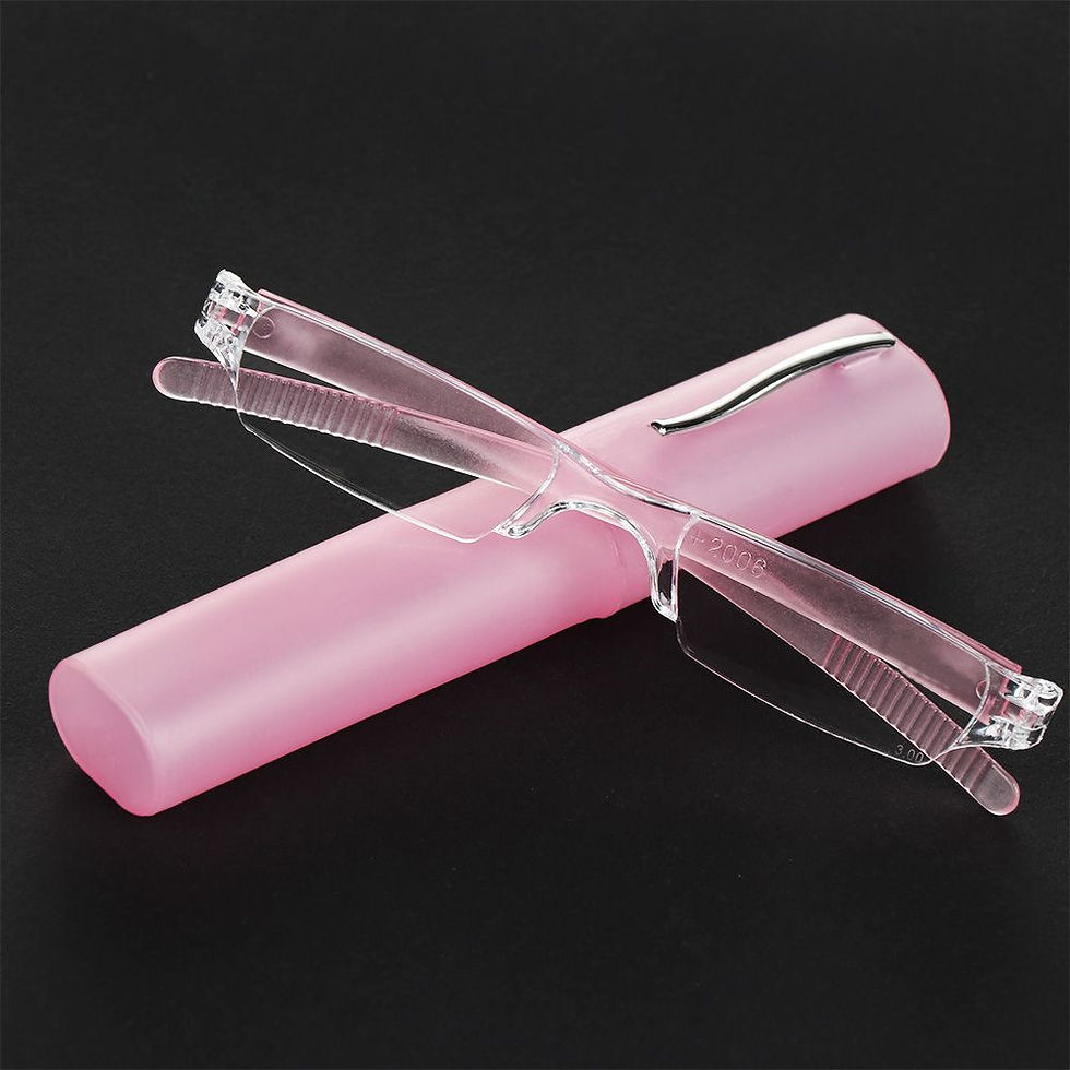 الصورة المصغرة: Unisex Reading Glasses With Pen Tube Case Portable Presbyopic Glasses