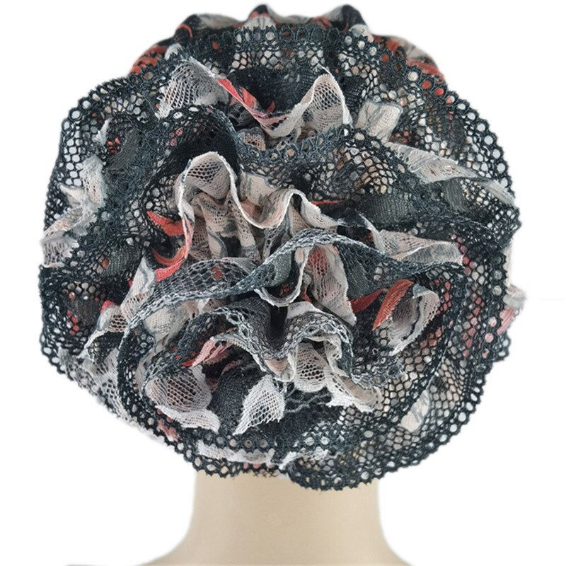 الصورة المصغرة: Flower Lace Women Muslim Inner Cap Arabic Hijab Scarf