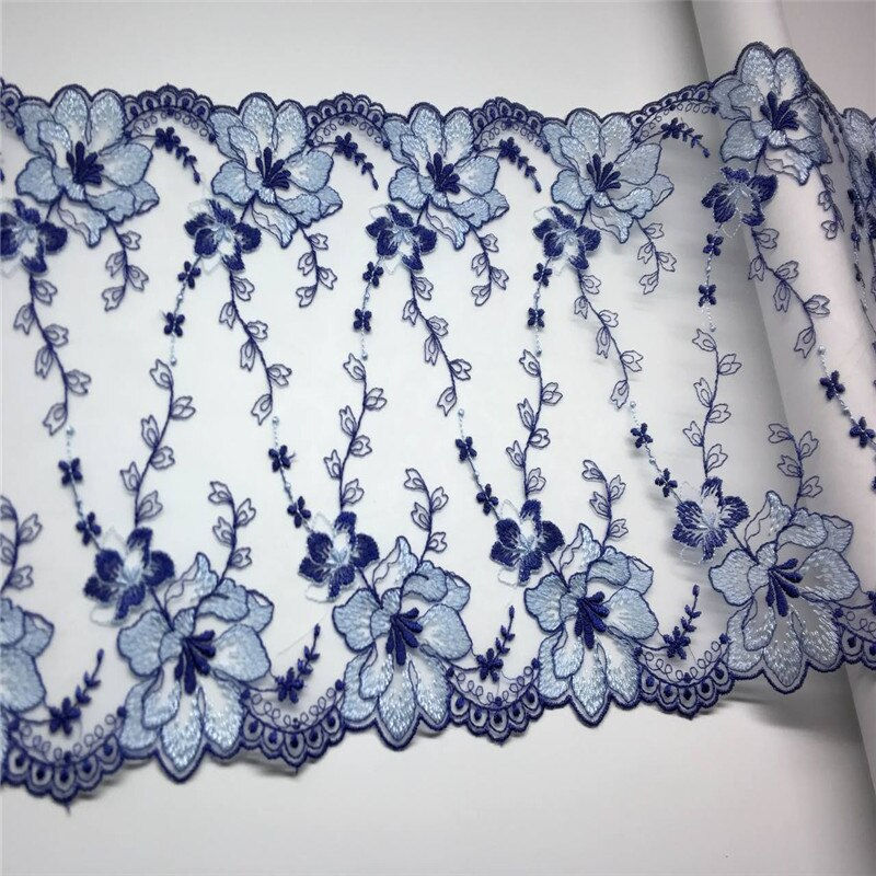 الصورة المصغرة: Bilateral Embroidered Lace Trim Net Embroidery