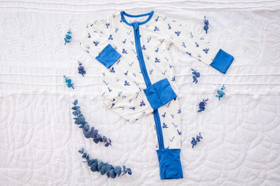 Thumbnail: Blue Jays - Long Sleeve Zipper Sleep Romper