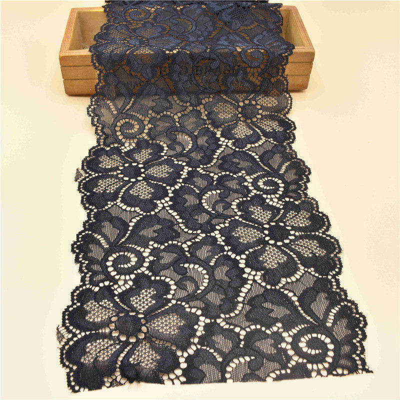 Thumbnail: 1Yard High Quality Stretch Elastic Lace Ribbon 18cm Width