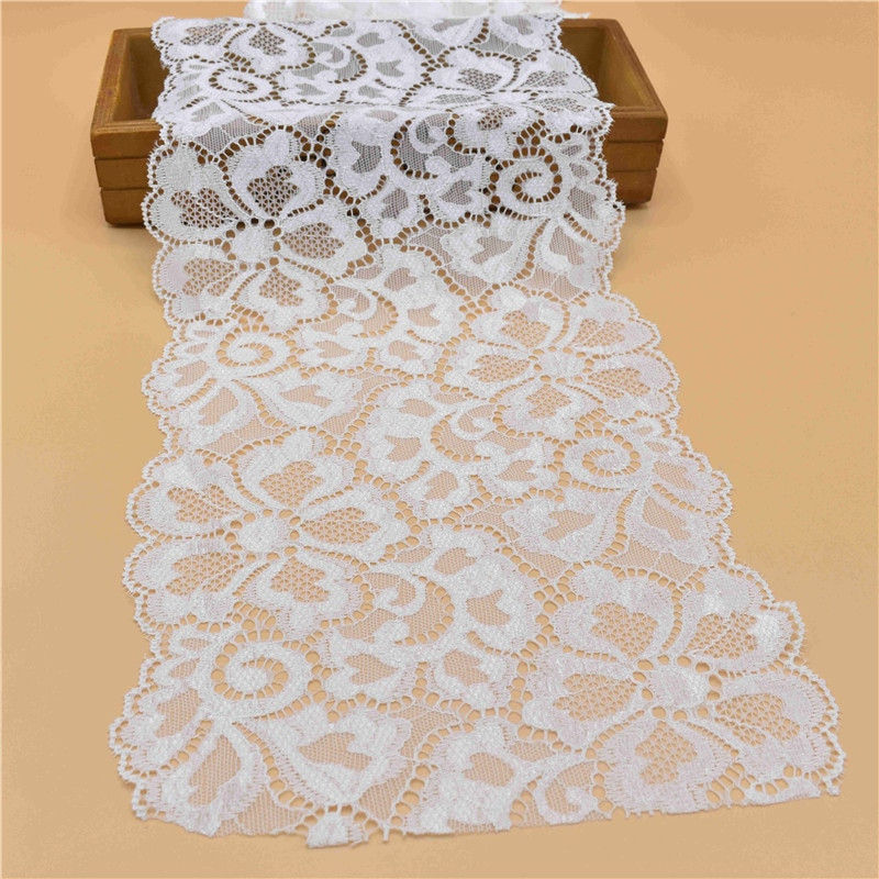 Thumbnail: 1Yard High Quality Stretch Elastic Lace Ribbon 18cm Width