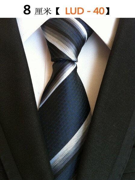 الصورة المصغرة: 68 Colors NEW 8cm Tie for Man 100% Silk Tie Luxury Striped