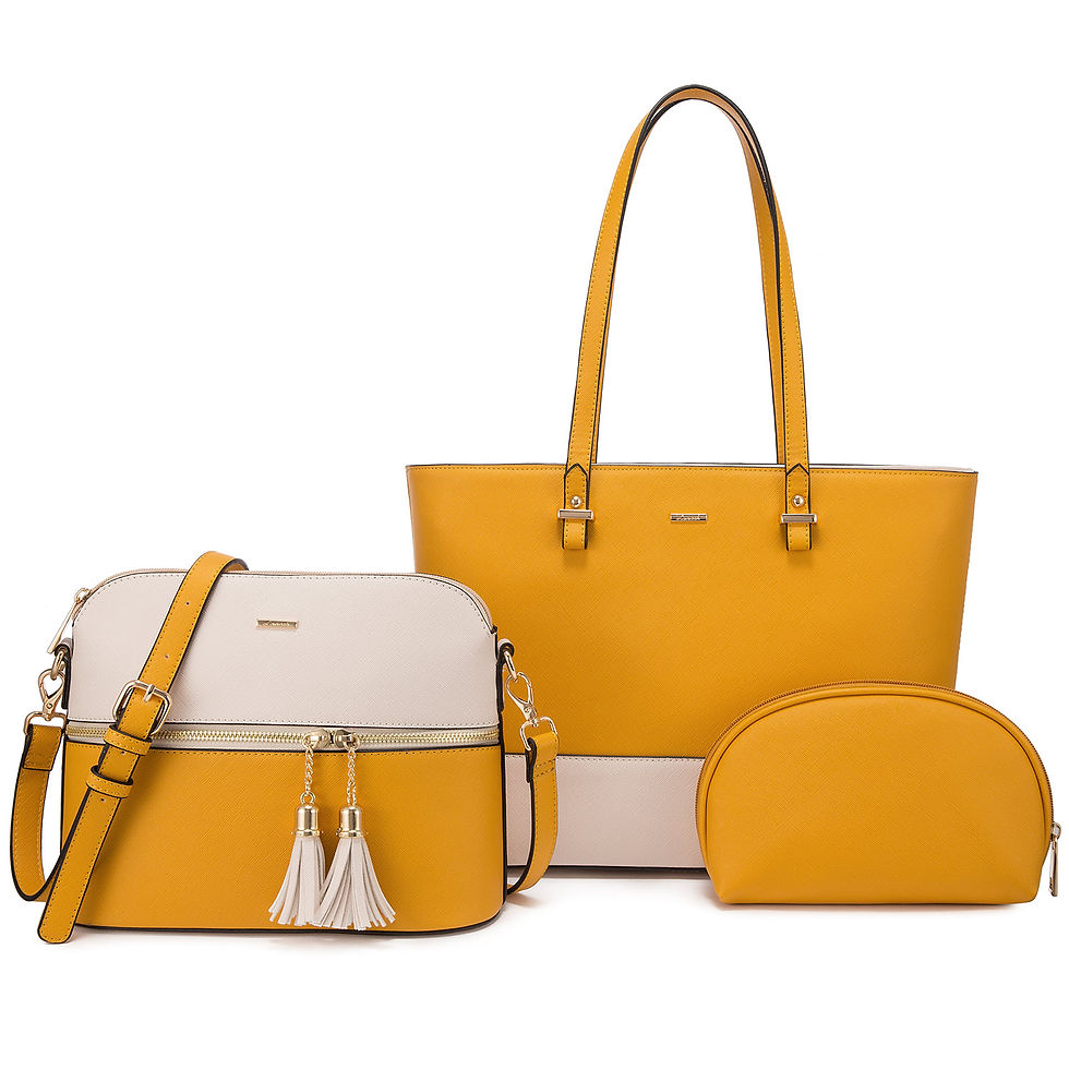 Thumbnail: LOVEVOOK 2022 Brand Designer PU Leather Ladies Shoulder Hand Bag 3 Pcs