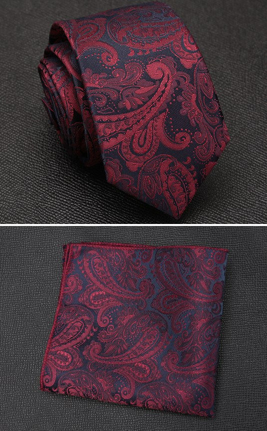 الصورة المصغرة: XGVOKH Men Tie Cravat Set Fashion Wedding Ties