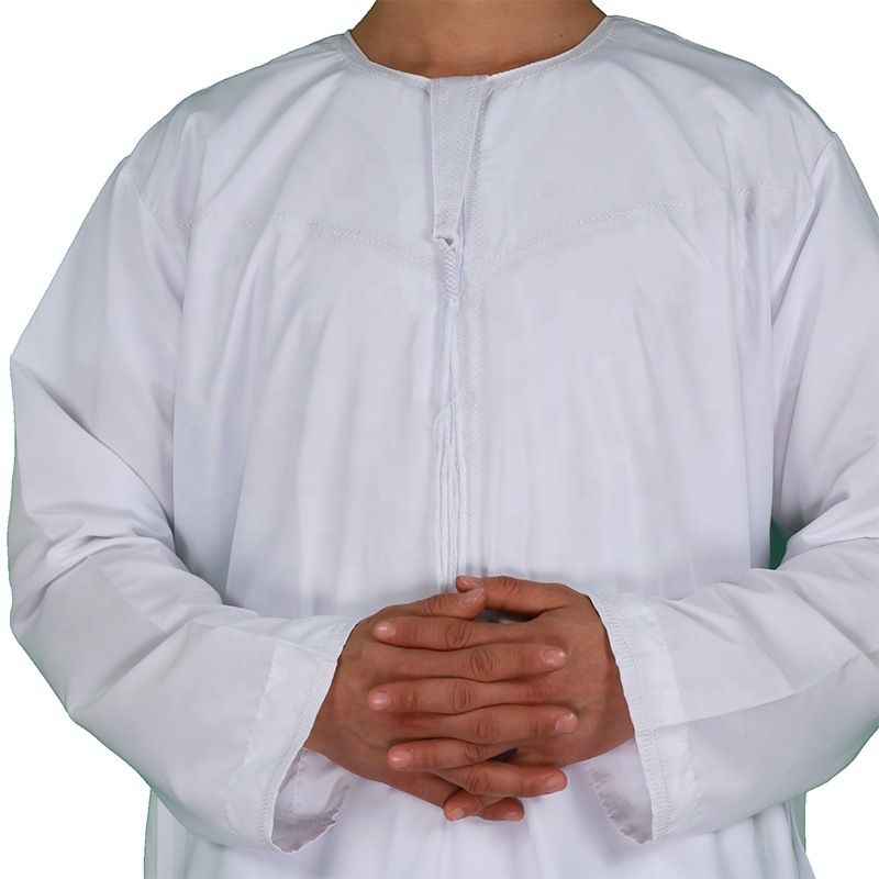 الصورة المصغرة: New Hot Sale Turkey Qatar Men's Robe Print Silk Velvet Islamic Clothing