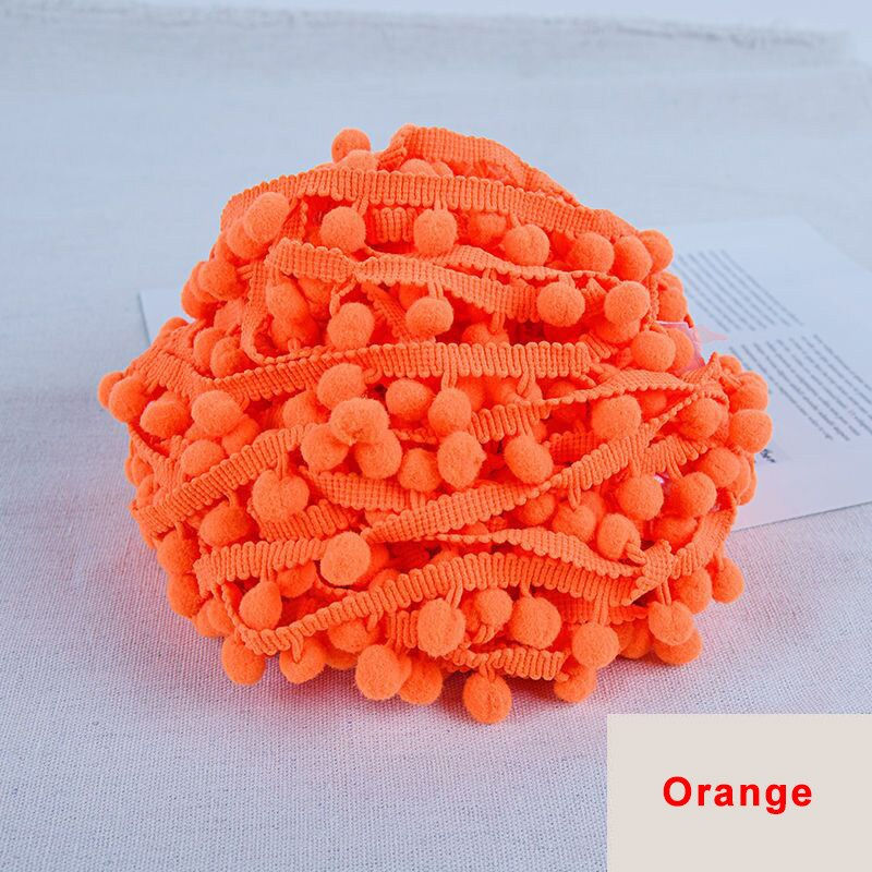 الصورة المصغرة: 20Yards Pom Pom Lace Trim Ball Ribbon Pompom Fringe Trim Ribbon Sewing Lace