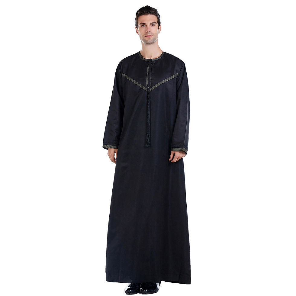 Thumbnail: Islamic Clothing  Ethnic Muslim Long  Robe Maxi Dress for Eid Men Prayer Jubba