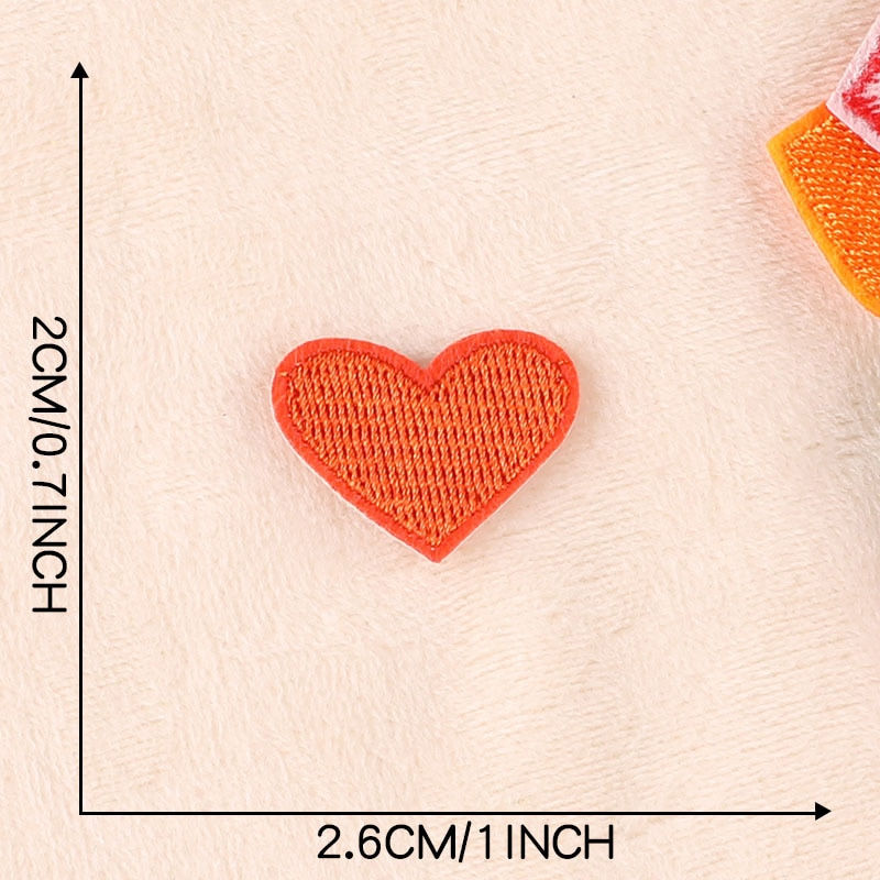 الصورة المصغرة: 20pcs Patches Heart for Clothing Kids Iron on Lot Sew Parches