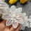 Thumbnail: Luxury White Organza Tulle Lace Fabric 3D Beads