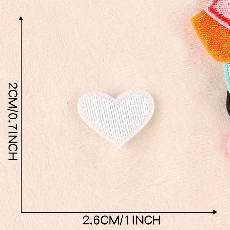 الصورة المصغرة: 20pcs Patches Heart for Clothing Kids Iron on Lot Sew Parches