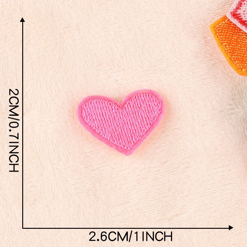 الصورة المصغرة: 20pcs Patches Heart for Clothing Kids Iron on Lot Sew Parches