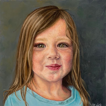 Child portrait, portrait painting, Irish art, Irish Portrait Artist, realism.
