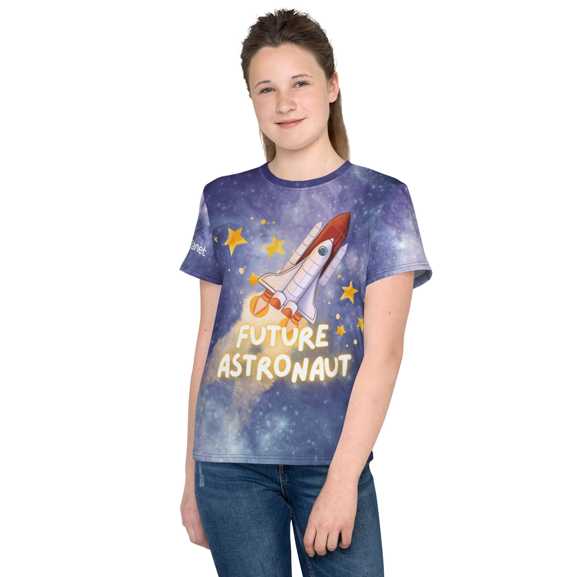 Galaxy Astronaut Youth crew neck t-shirt