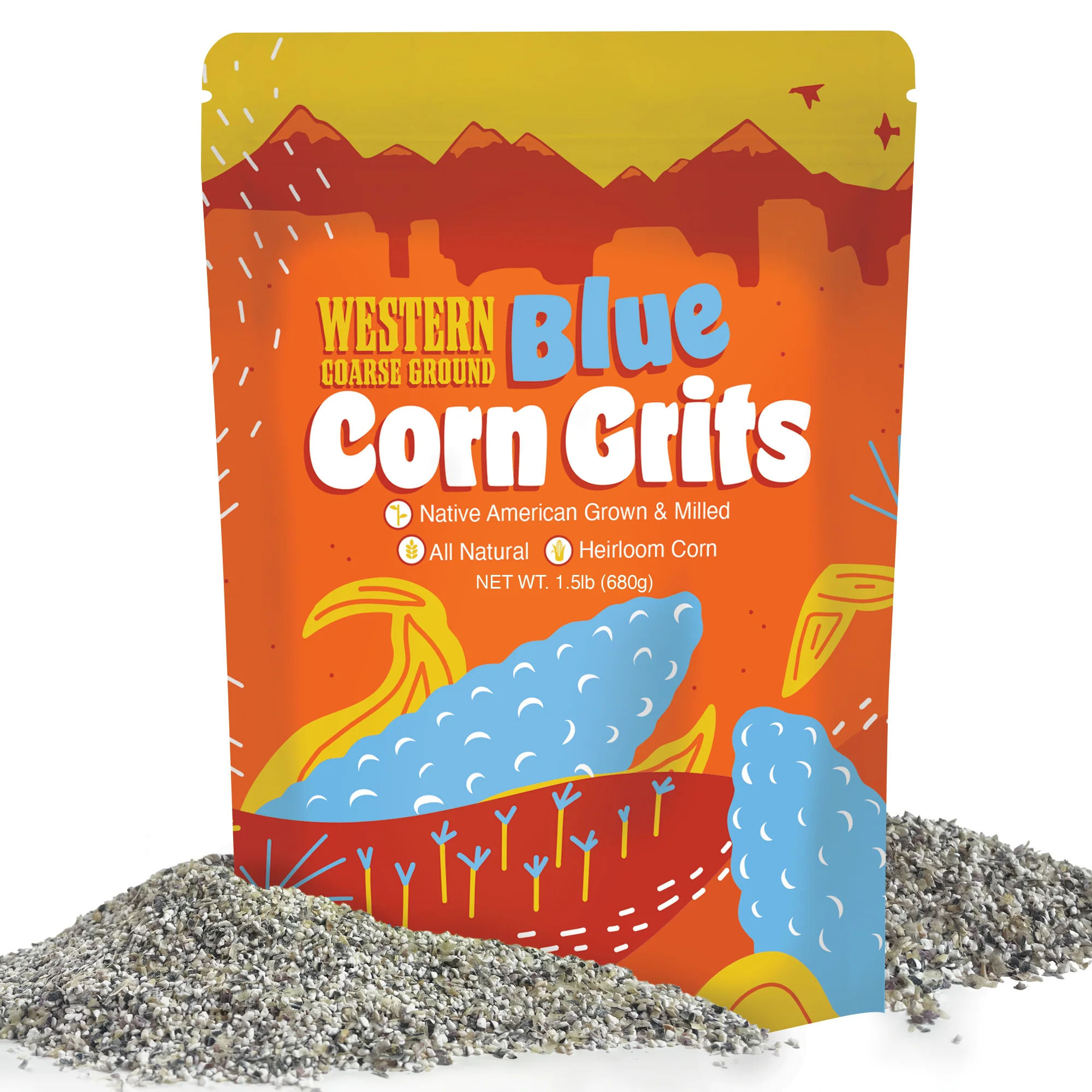 FishSki Heirloom Blue Corn Grits