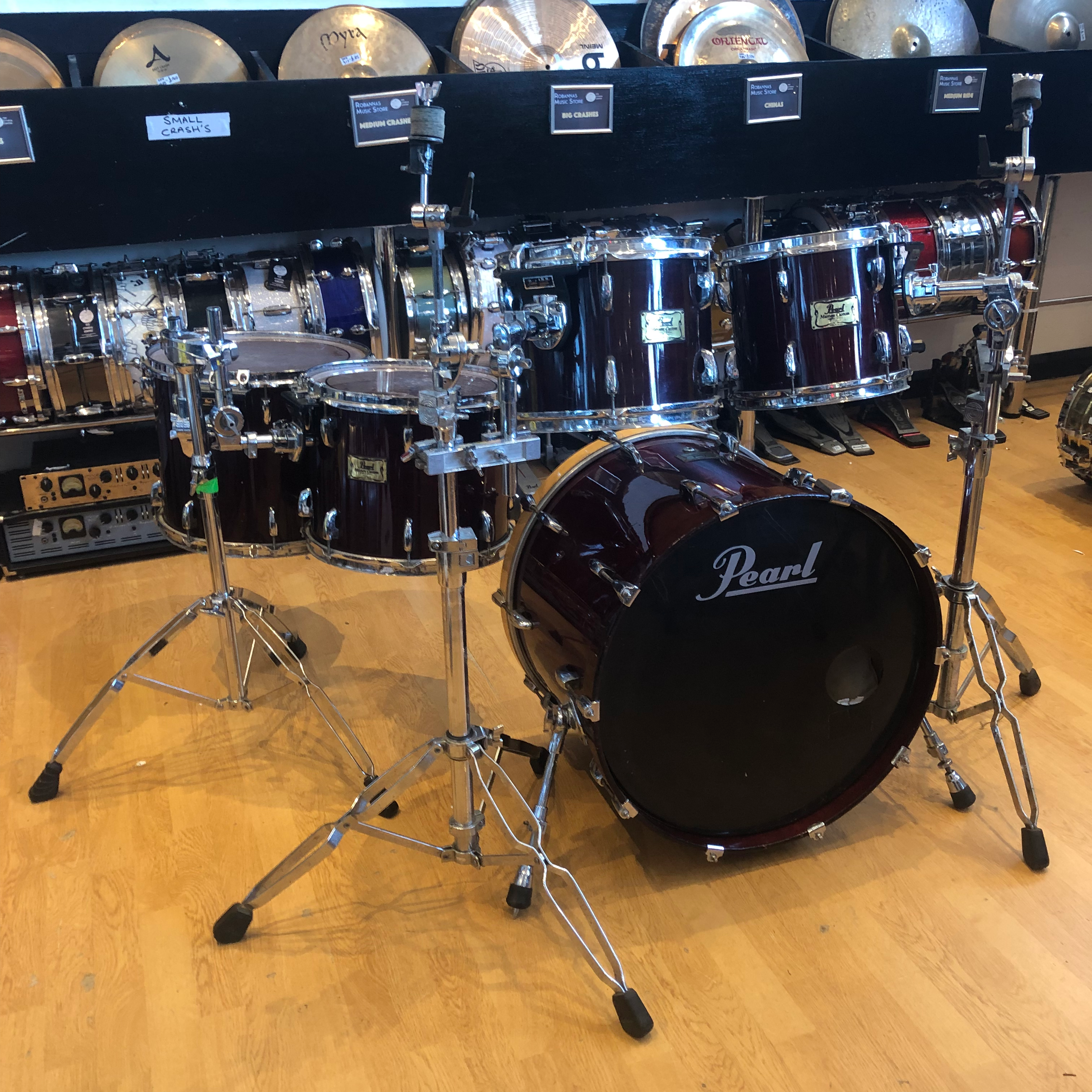 Pearl Masters Custom Maple Shell Pack Deep Red Wine