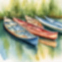 Water color image of canoes on the water_.jpg