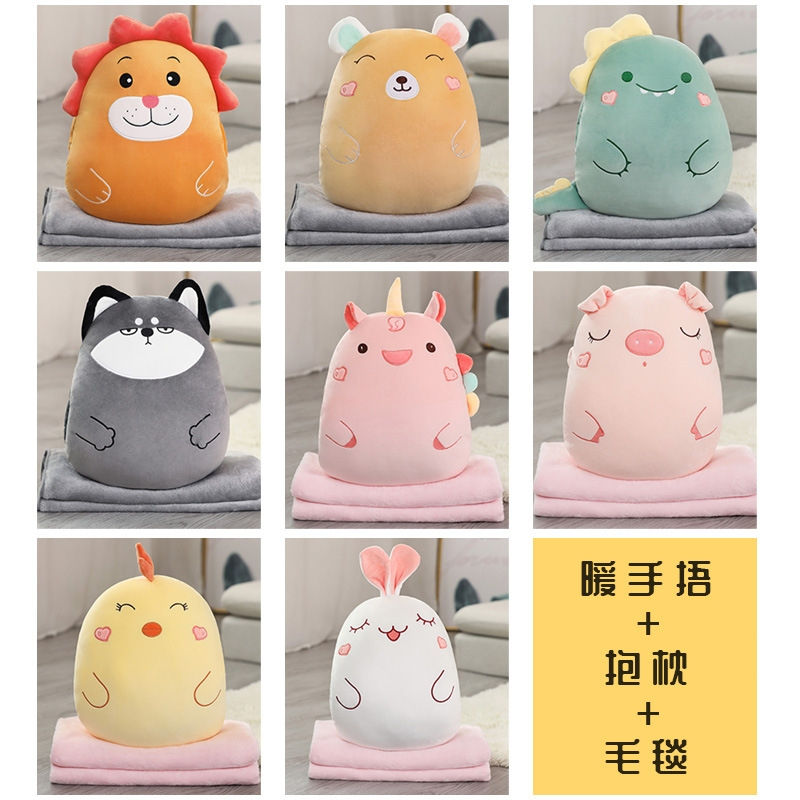 Thumbnail: Elastic Plush Warm Hands Pillow With Holes Soft