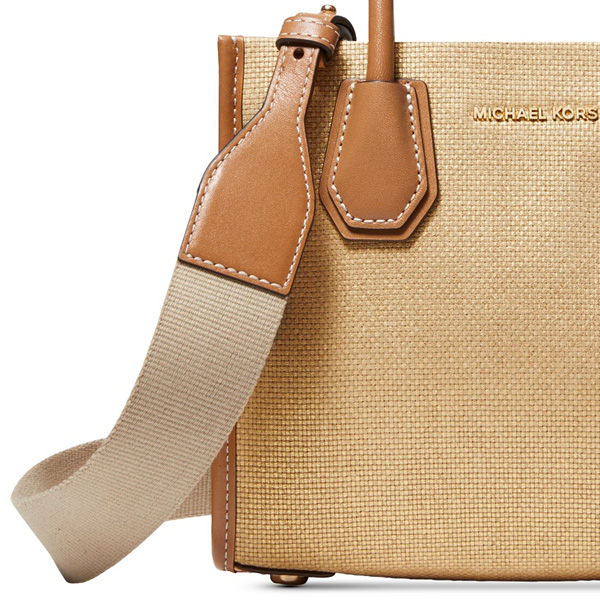 Thumbnail: Michael Kors Mercer Metallic Canvas Crossbody Handbag