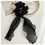 Thumbnail: Long Bow Silk Bead Decor Hair Tie