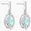 縮圖：SWAROVSKI SPARKLING DANCE PIERCED EARRINGS, GREEN, RHODIUM PLATED