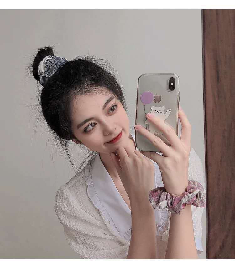 縮圖：Plaid athered Scrunchie
