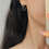 Thumbnail: Double circle winding geometric earrings metal high-end simple earrings