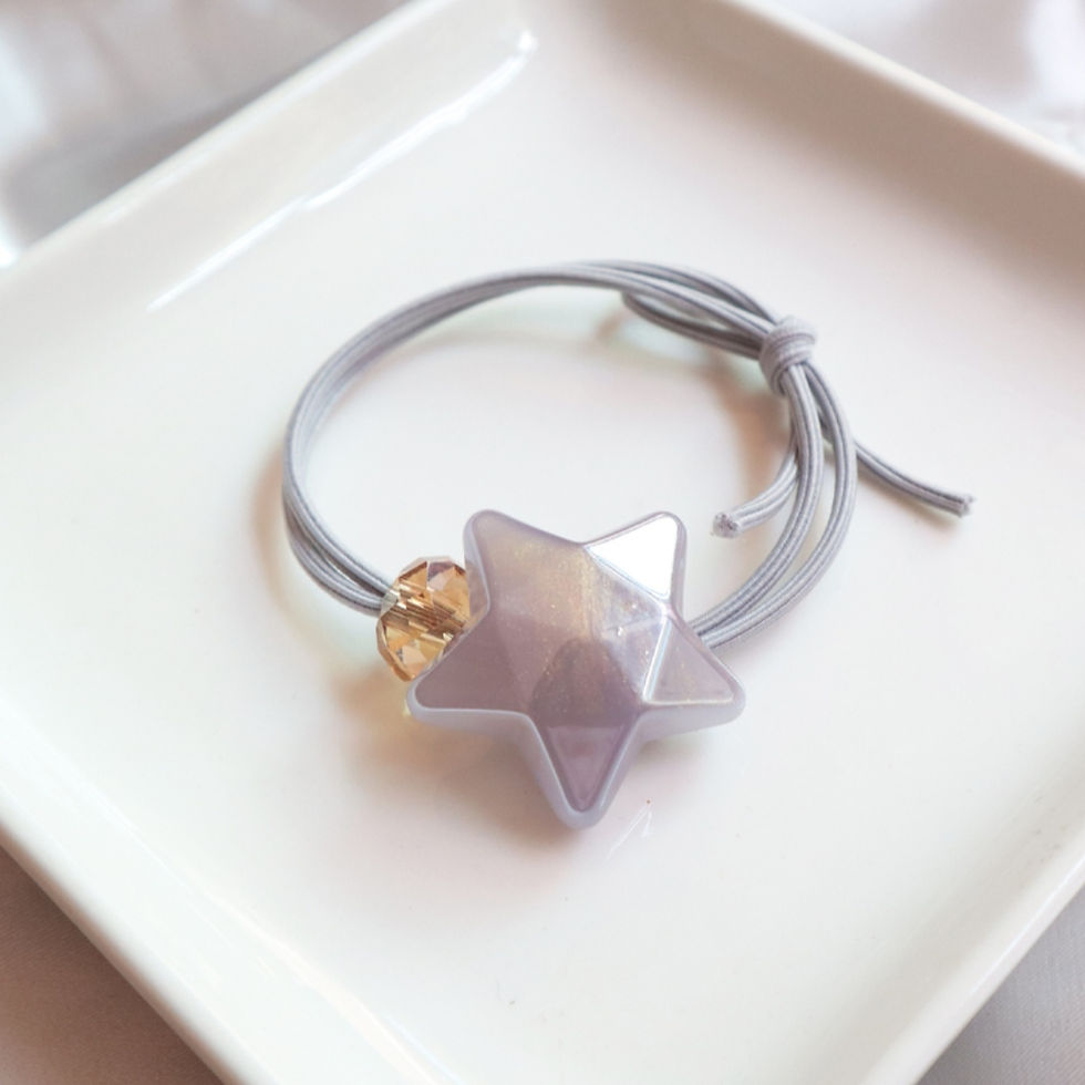 縮圖：2Pcs Bead Decor Hair Tie