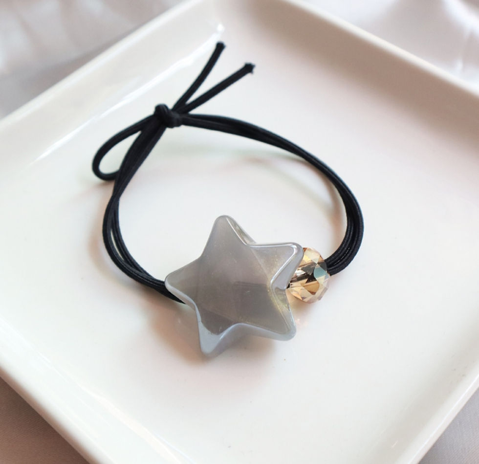縮圖：2Pcs Bead Decor Hair Tie