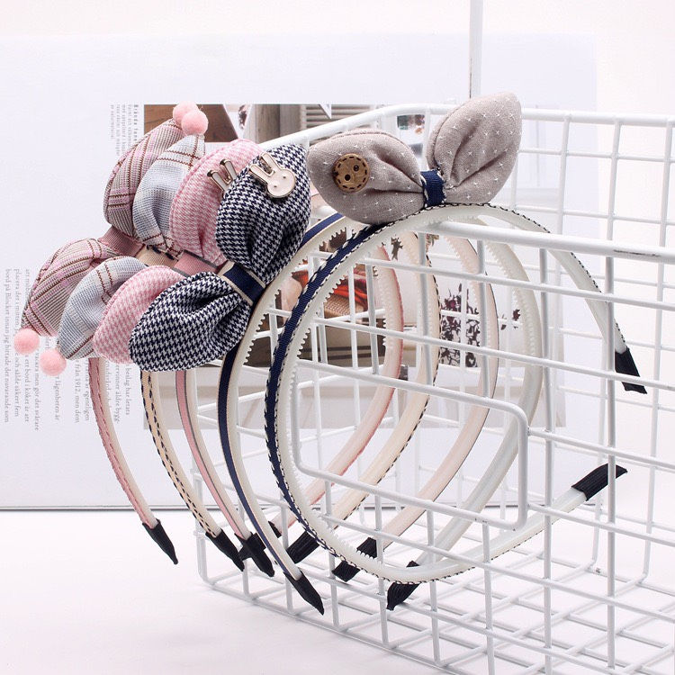 縮圖：Girls' Fabric Bow Head Band