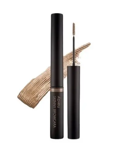A'PIEU Skinny Browcara – Soft Brown 4g | Precision Tinted Eyebrow Mascara for Natural, Softly Defined Brows