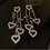 縮圖：925 Silver Crystal Love Stud Earrings, Party Earrings, Tassel Earrings, Heart Sh