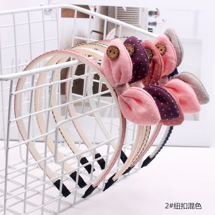 縮圖：Girls' Fabric Bow Head Band