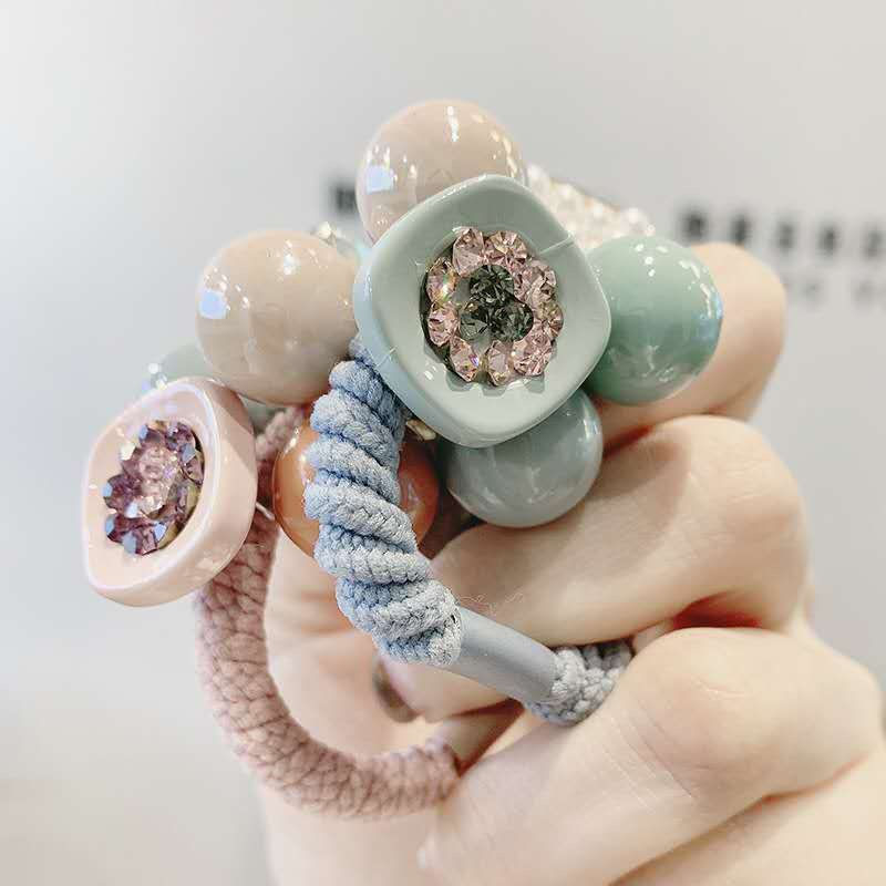 Thumbnail: 2Pcs Bead Decor Hair Tie