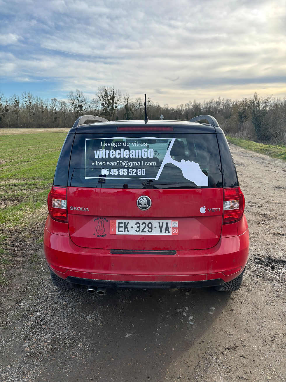 Marquage lunette arrière entrepreneur