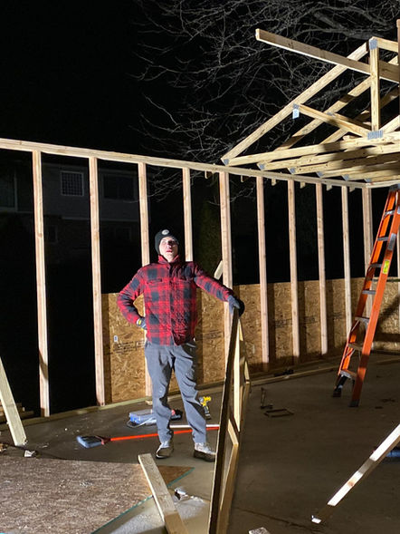 Garage frame building