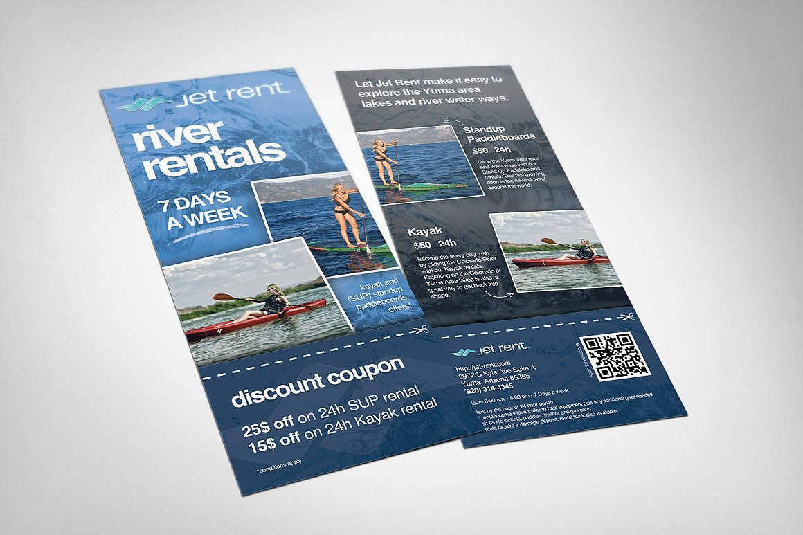 Rack Cards 4" x 9" Full Color UV Coated, both sides