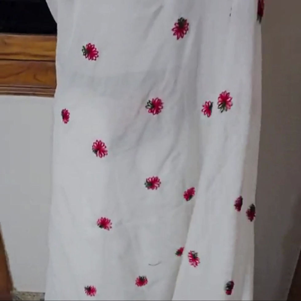 Thumbnail: Suti Saree - Cotton Sarees for Women | Red Green with white video