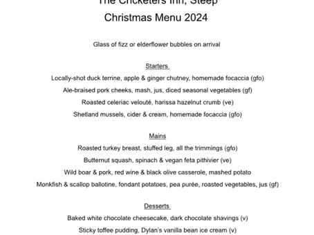 Our Christmas Menu is here!