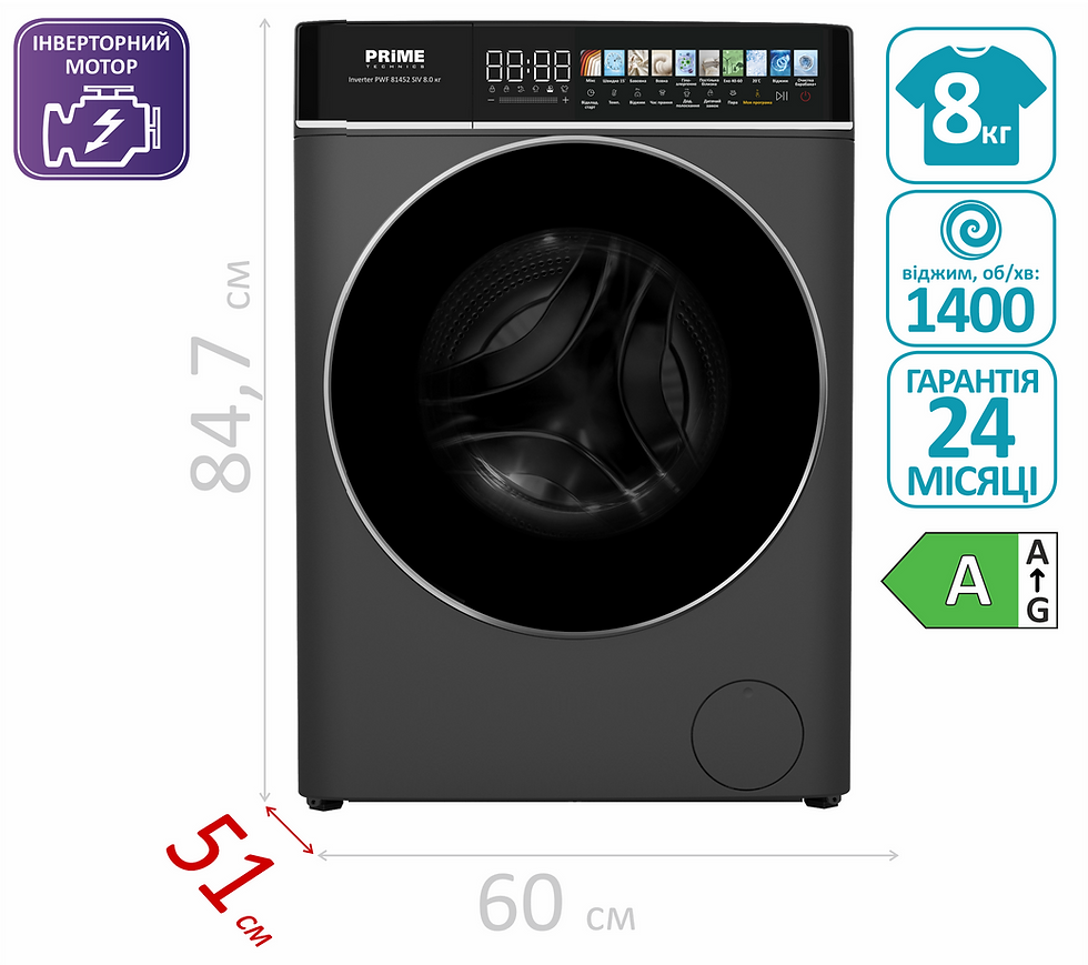 Прев'ю: Пральна машина автомат PWF 81452 SIV