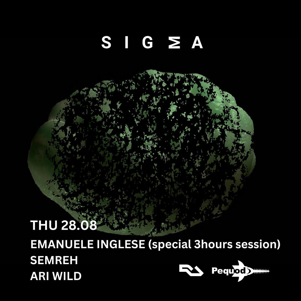 SIGMA PRESENTS: EMANUELE INGLESE