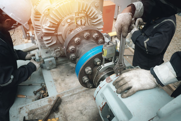 Repairing work in factory concept